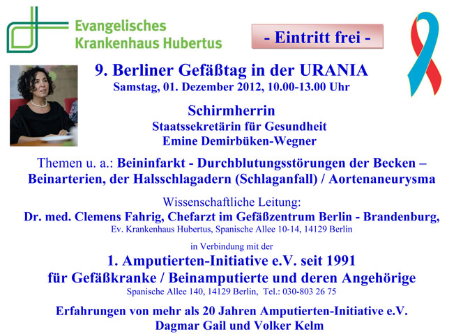 Samstag, 01.12.2012 - 9. Berliner Gefäßtag I Eintritt frei