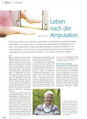 Leben nach der Amputation aus DER FUSS 07/08 2012